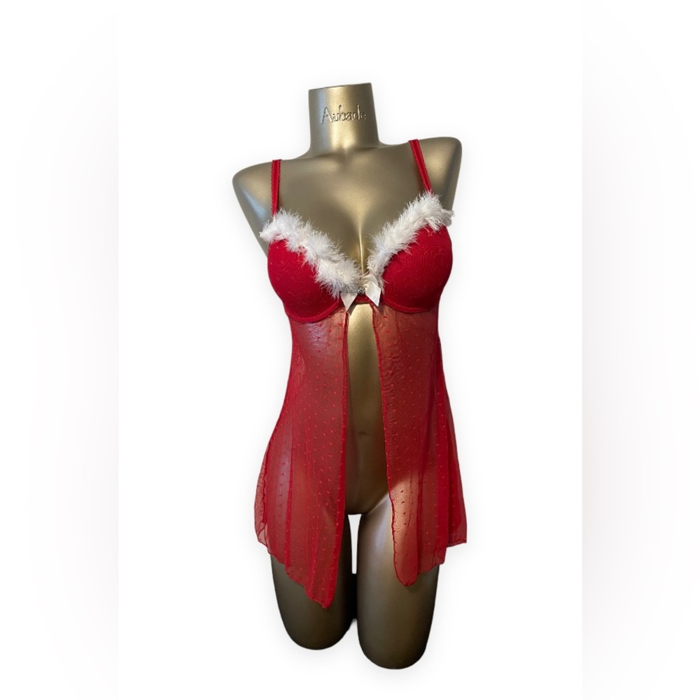Red Sheer Christmas Lingerie